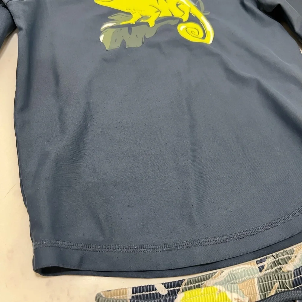 Kids Swim Set with Lizard Design - Blue and Yellow